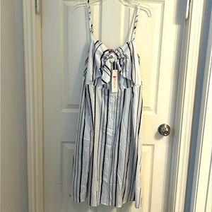 Maacie Maternity Sleeveless White‎ Striped Dress NWT Size 2X